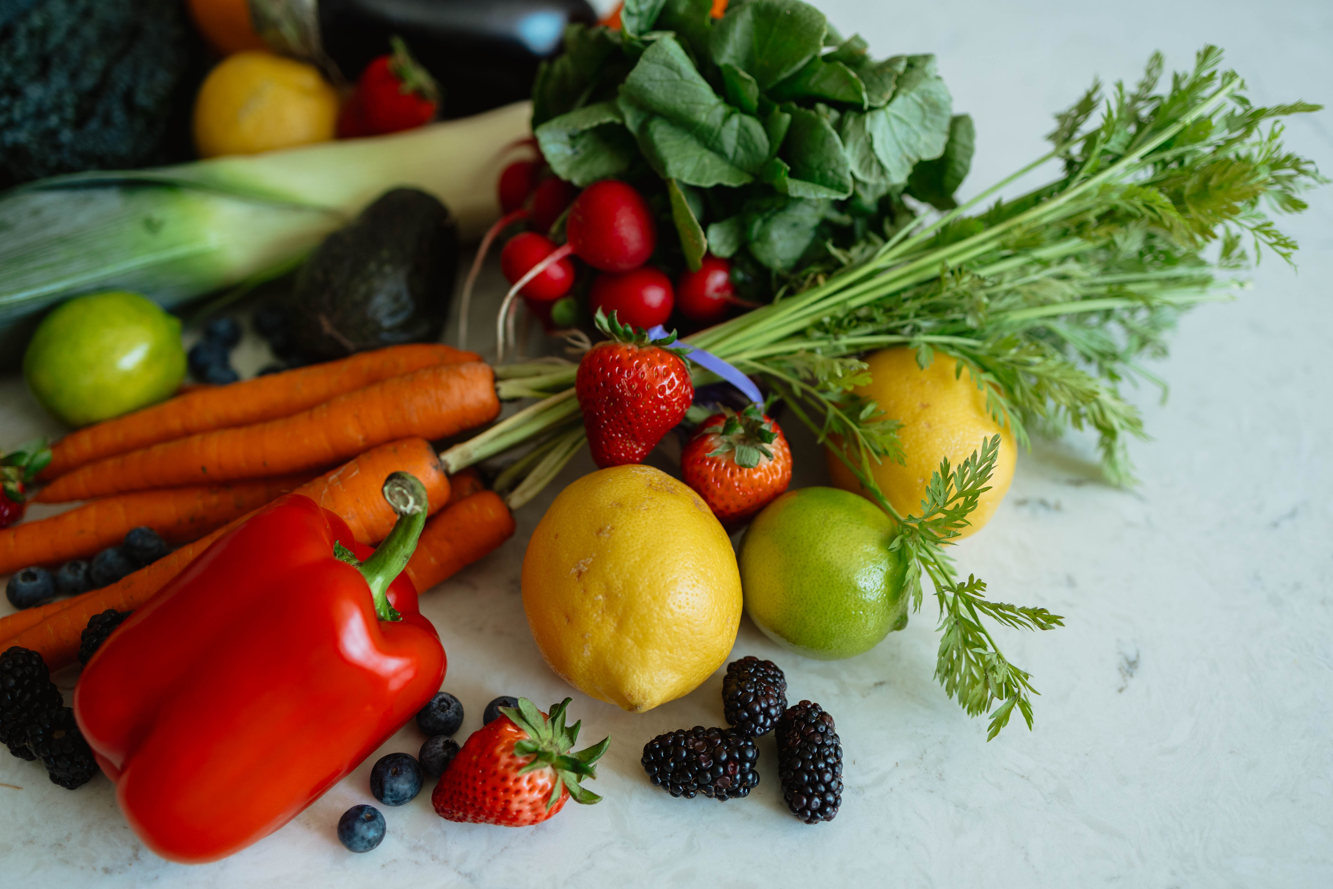 A colorful selection of fresh produce